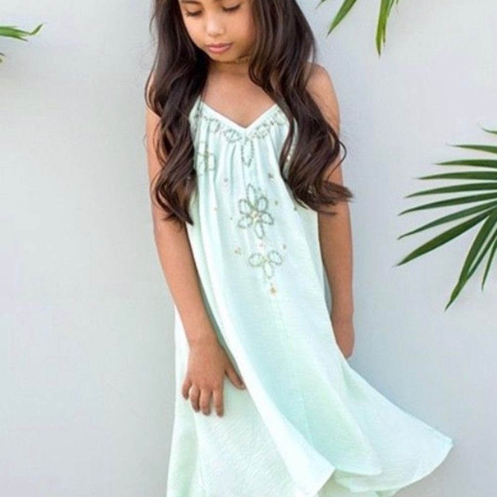 NWT Joyfolie Meadow Slip dress in pale aqua 10